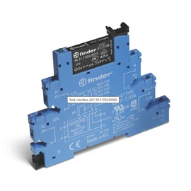 Csatoló relé modul csavaros csatlakozással, 1 váltóérintkező 6 A, vezérlőfeszültség: 24 V AC/DC