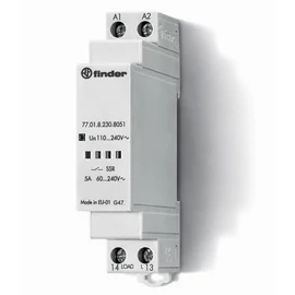 Elektronikus (SSR) relé, 5 A / (60...240) V AC, max. bekapcsolási áram: 300 A - 10 ms, bemenet: (90...265) V AC
