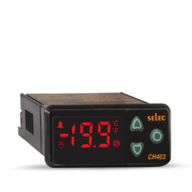 Hűtés(fűtés)CH403A-3 szabályozó, NTC bemenettel ; 230VAC, 36x72mm, Külön Alarm RELÉ kimenettel
