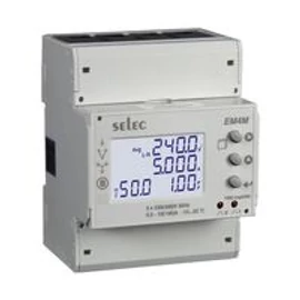 Selec EM4M-3P-W-100A – háromfázisú energiamérő, DIN-sínes, direkt 100 A, Wi-Fi kommunikáció