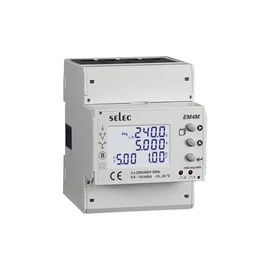 Selec EM4M‑3P‑C‑100A – Háromfázisú MID hitelesített energiamérő, 100 A, RS485 Modbus RTU