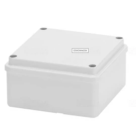 Doboz falonkívüli d29 fém csavarral műanyag 109mm x 109mm-hossz 58mm IP56 szürke 44CE GEWISS GW44204