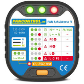 Dugaszoló aljzat vizsgáló és áramvédő teszt PAN Schukotest FI Pancontrol