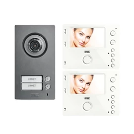 Urmet 2-vez. MIKRA2+MIRO 2-lakásos videó kaputelefon szett 4,3" 2xmonitor+kaputábla+táp