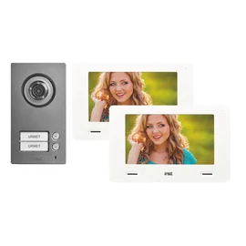 Urmet 2-vez. MIKRA2+cxMODO 2-lakásos videó kaputelefon szett 7" 2xmonitor+kaputábla+táp