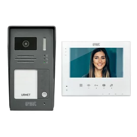 Urmet 2-vez. videó kaputelefon szett 1-lakásos, 7"-os kézibeszélő nélküli lakáskészülékkel