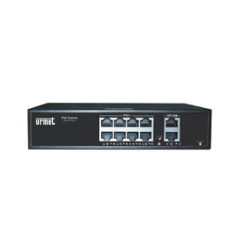 URMET 8 PORT POE + 2 UPLINK PORT SWITCH