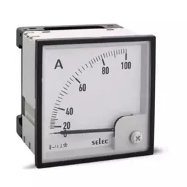 Analóg ampermérő, 5A direkt mérés, egyfázisú, 96x96mm, választható skálalappal (melyekből az leírás és paraméterek mezőben tud választani)
