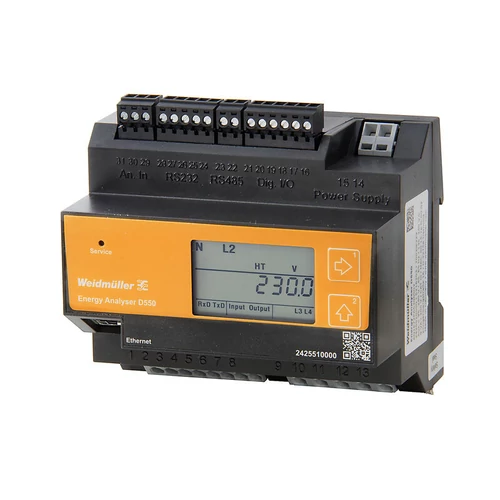 Weidmüller ENERGY ANALYSER D550 hálózatanalizátor DIN sínre 3 fázisú energiaméréshez