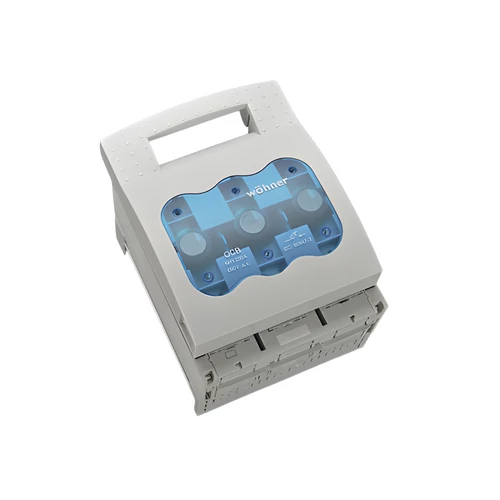 Wöhner QUADRON60 NH1 250 A biztosítós szakaszolókapcsoló – 3P, 60 mm bus-sín, felső/alsó bekötés (33601)