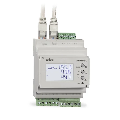 Digitális multimeter - 3~ mérőműszer - energiamérő almérő - fogyasztásmérő Plug and Wire, 2x terhelés monitorozás