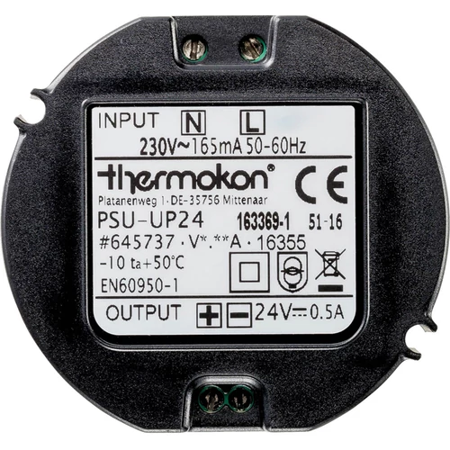 Thermokon PSU-UP24 – 24V/0,5A tápegység 65-ös süllyesztődobozba