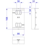 Kép 2/2 - Wöhner CrossBoard rögzítő modul (csatlakozási lehetőség nélkül a CrossBoard-hoz) CRITO CrossBoard