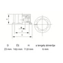 Kép 2/3 - Gomb az MF-A02 potenciométerekhez, ⌀23 mm