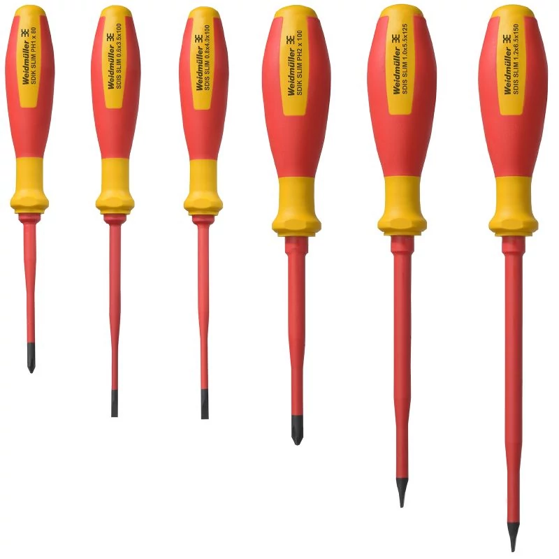 SDI SET SLIM S3.5-6.5/PH1/2 Weidmüller SDI SlimLine szigetelt csavarhúzó készlet (4 darabos, VDE, 1000V)