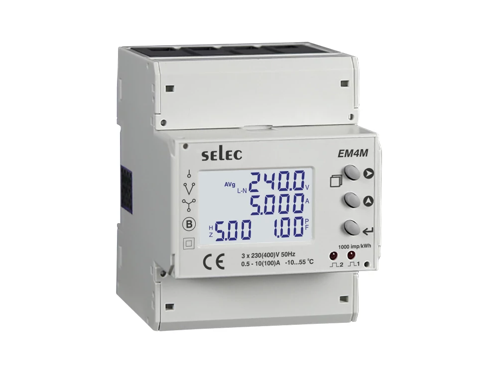 LCD kijelzésű ,3 fázisú - 100A Energiamérő - fogyasztásmérő- direkt mérés 