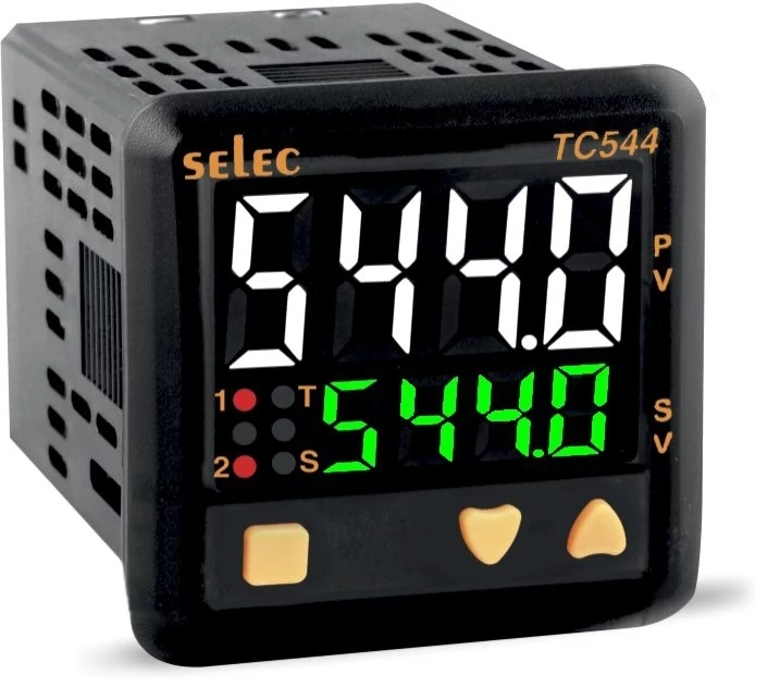 Selec TC544C‑2 – PID hőmérséklet­szenzor/szabályozó, 1/16 DIN, Relé 5 A / SSR 12 V DC, 12‑24 V DC