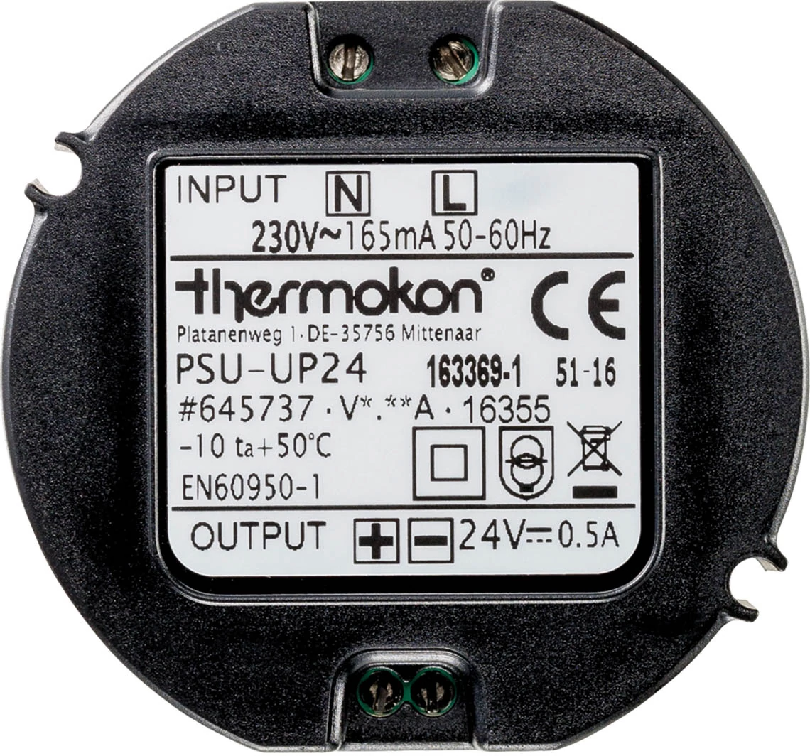 Thermokon PSU-UP24 – 24V/0,5A tápegység 65-ös süllyesztődobozba