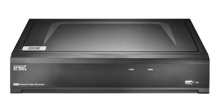 Urmet 4 csatornás NVR rögzítő, 8Mpixel, 4xPoE, Tartalmaz 1db 1TB HDD-t