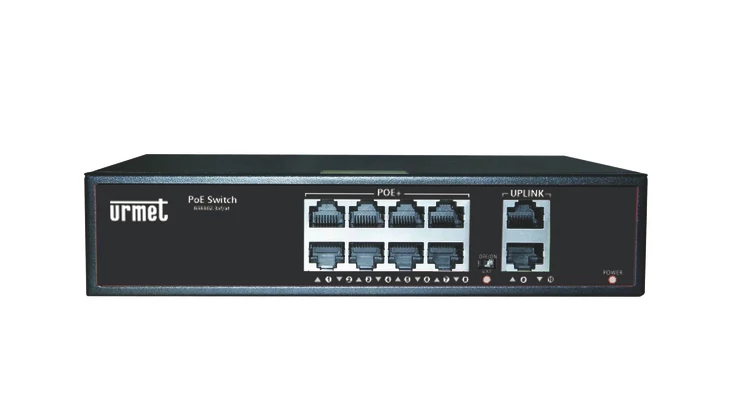 URMET 8 PORT POE + 2 UPLINK PORT SWITCH